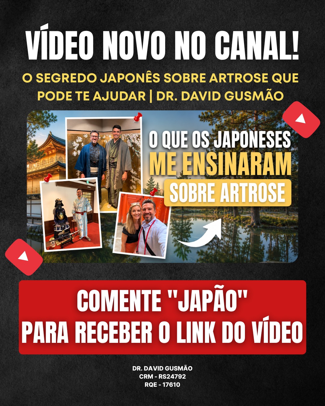 Instagram post do Dr. David Gusmao