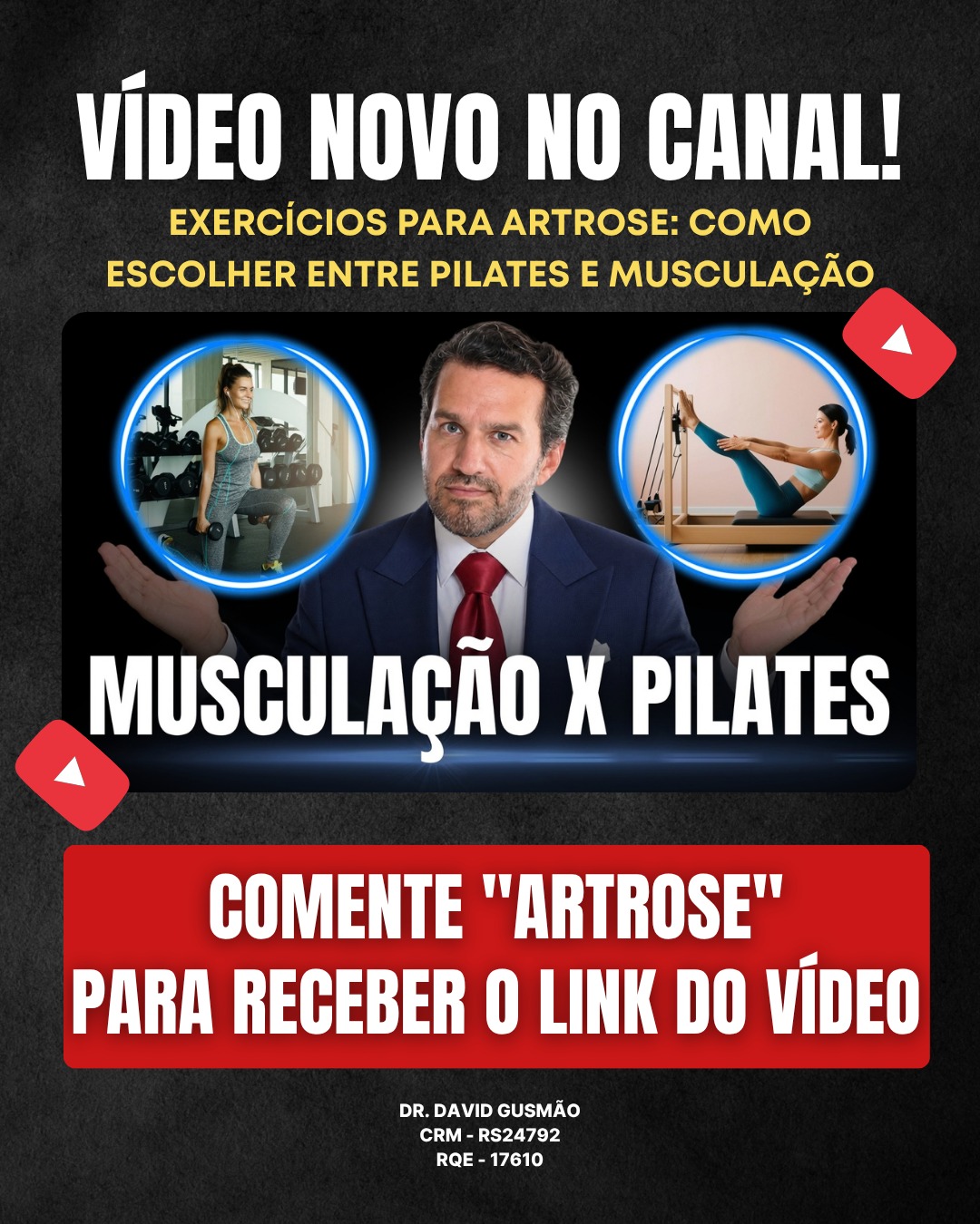 Instagram post do Dr. David Gusmao