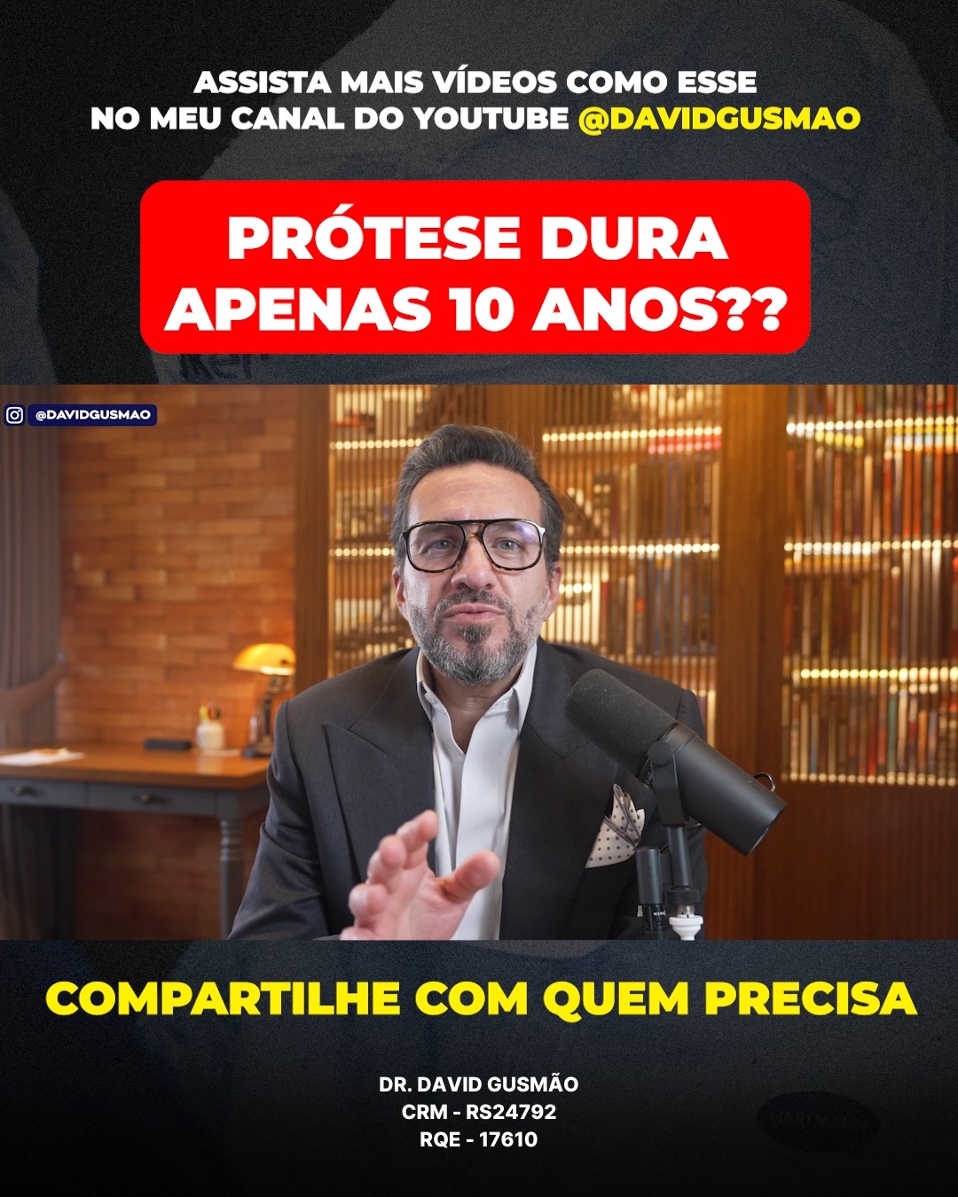 Instagram post do Dr. David Gusmao