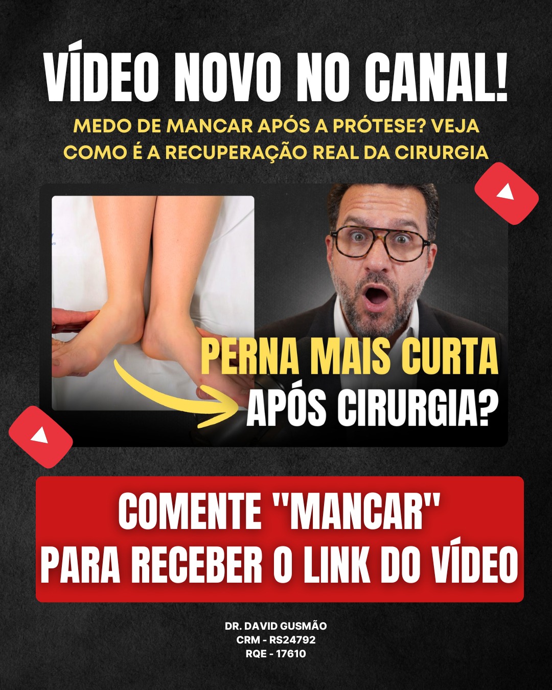 Instagram post do Dr. David Gusmao