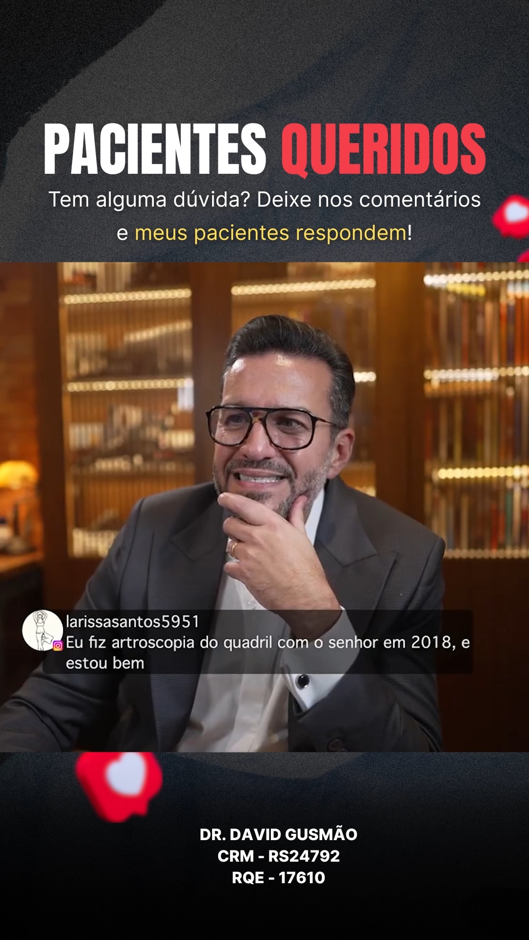 Instagram post do Dr. David Gusmao