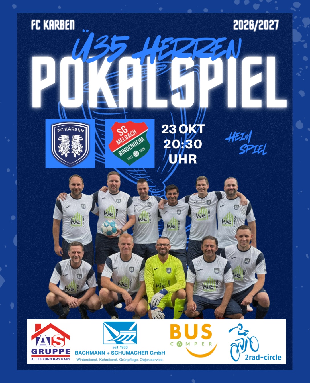 Instagram: 🔵⚪️ Achtelfinale im Kreispokal 🔹 Am Freitag steht für unsere AH im Licher Kreispokal das Achtelfinale gegen die SG Melbach an!…