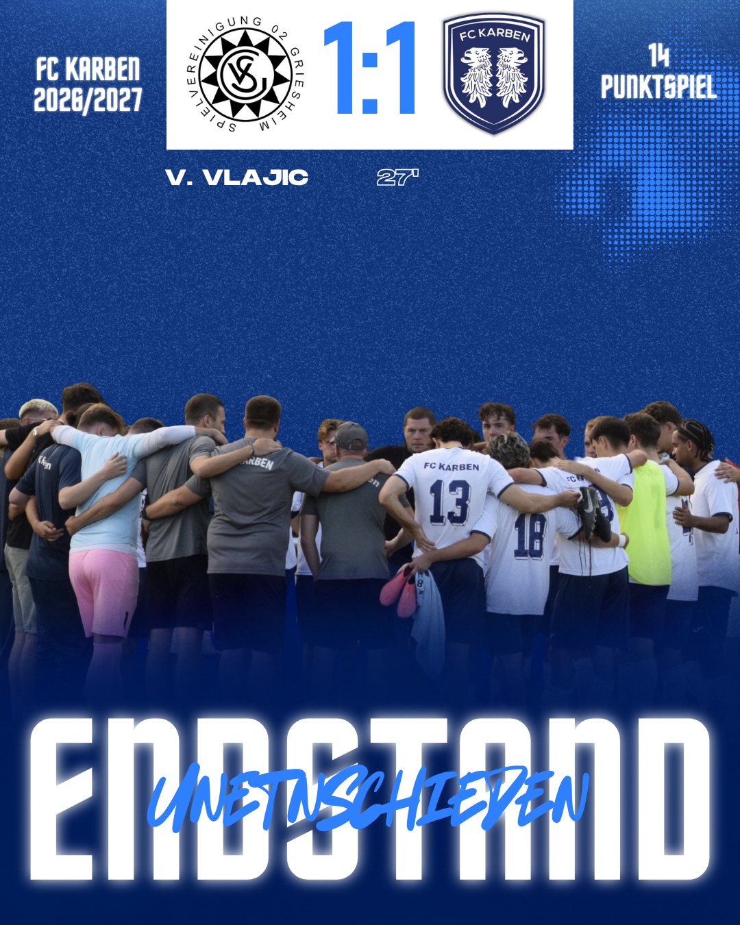 Instagram: 🔵⚪️ Remis in Griesheim 🔹 Gegen die SpVgg 02 Griesheim aus Frankfurt kam unsere Erste nicht über ein Unentschieden hinaus. In der…