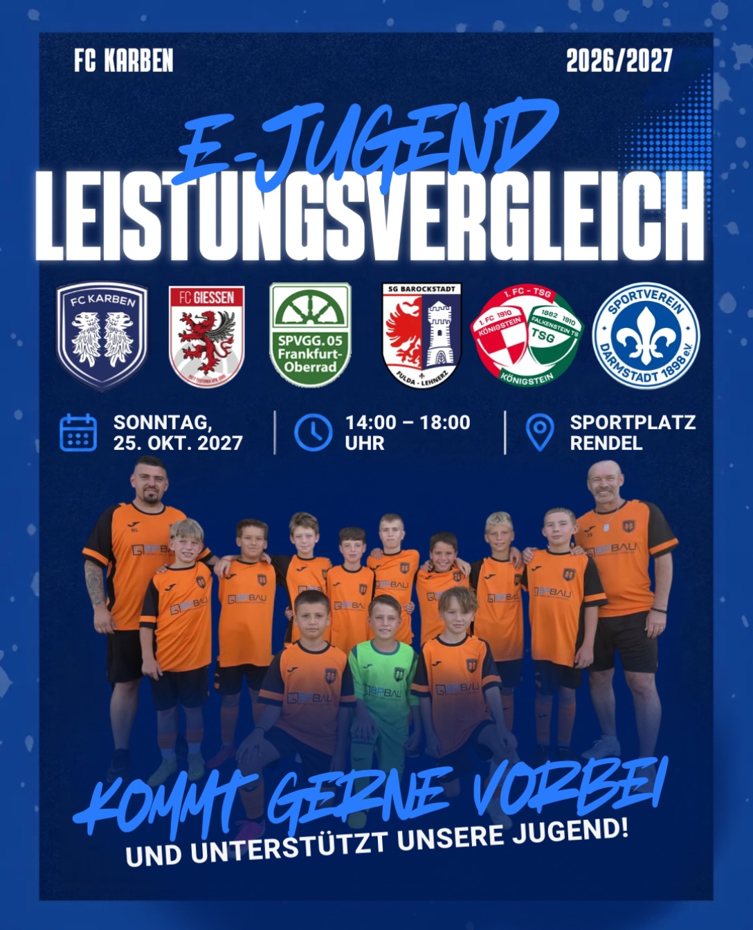 Instagram: 🔵⚪️ E-Jugend-Leistungsvergleich! Am Sonntag steht unser erster Leistungsvergleich der E-Junioren an. Zu Gast sind renommierte Teams aus…