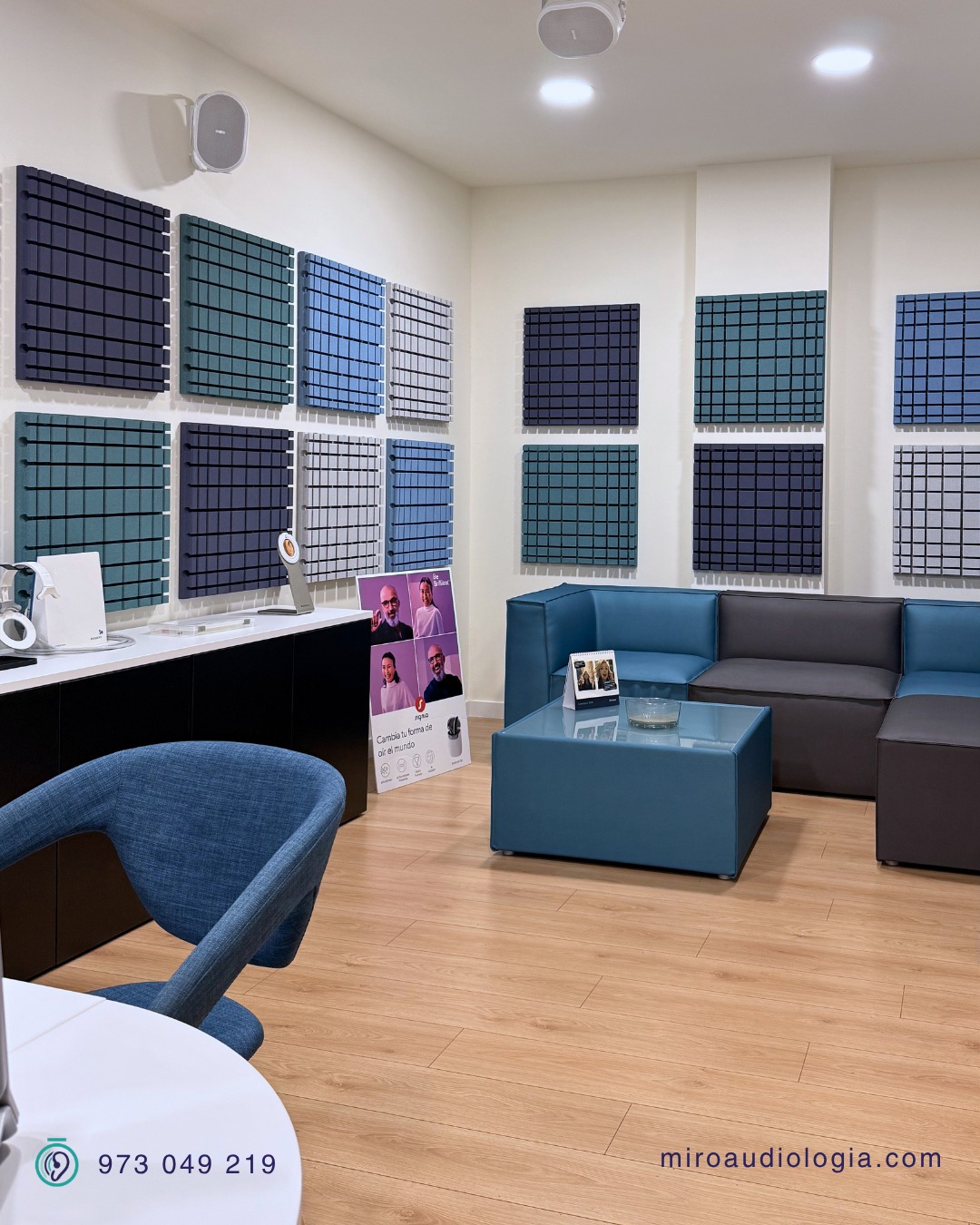 Provar els audiòfons en silenci està bé, però… i a la vida real?

A la nostra sala d’entorns sonors recreem situacions quotidianes perquè puguis comprovar com escoltaràs de veritat. I ho pots fer acompanyat, amb un espai amb sofà perquè la família hi sigui present durant les proves.

Perquè escoltar bé també és compartir-ho.

MIRÓ CENTRE AUDITIU

📍 C/Torres de Sanui, 19 25006 Lleida
📞 973 049 219
💻 http://www.miroaudiologia.com
