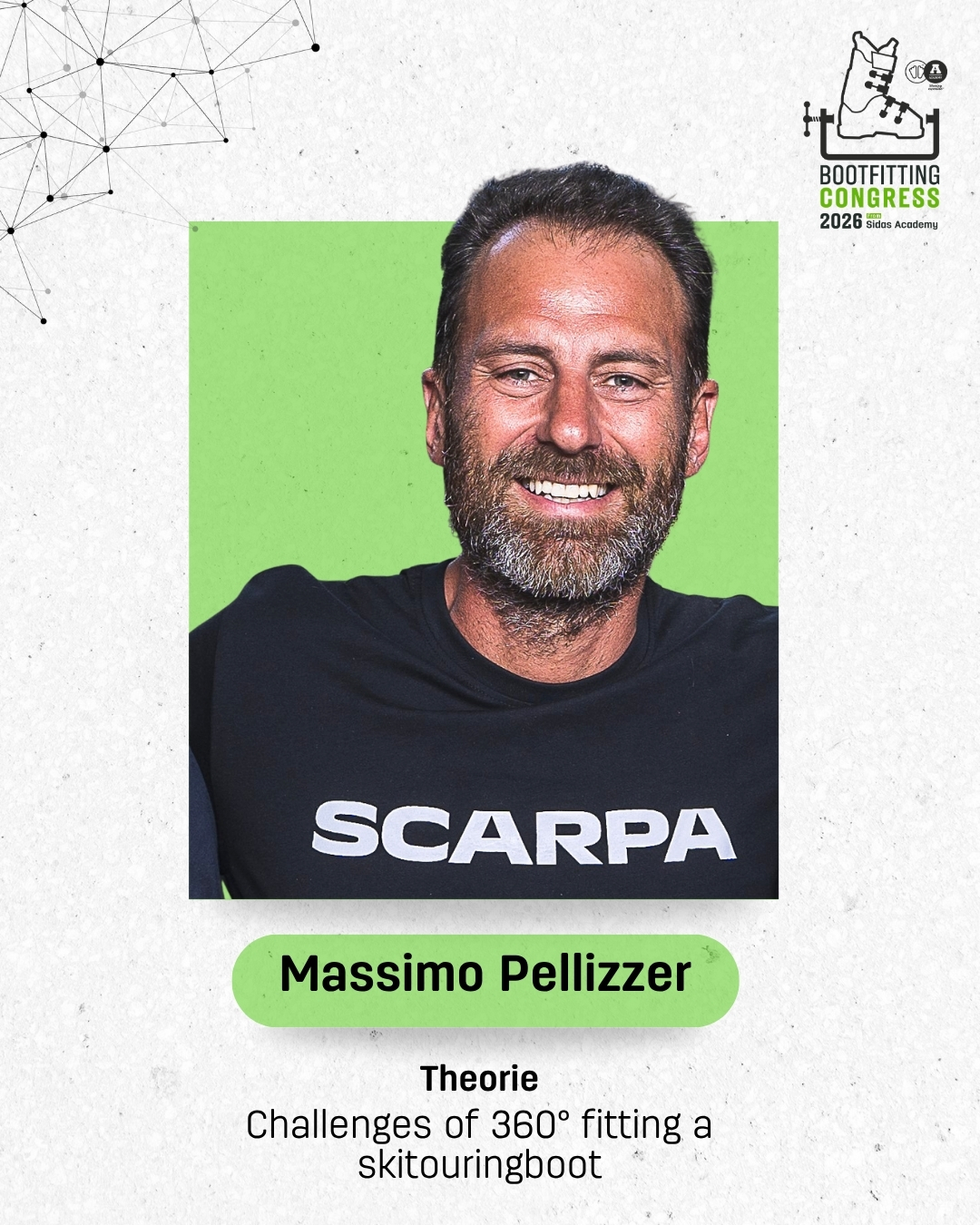 📢 Two Scarpa guys are joining the Bootfitting Congress as speakers!

➡️ Massimo and Lorenzo, both Scarpa collaborators in the Ski division.
They will host a lecture on the challenge of the 360° fitting and skitouringBoot.

@bootfittingcongress 
@scarpa_world 
#letsconnect 
#sharingexpertise
#keeponlearning